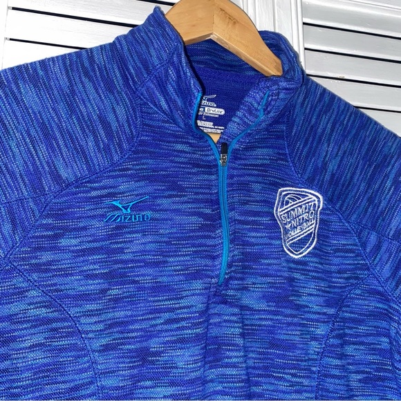 Women’s Mizuno DryLite Performance Quarter Zip Top Summit Nitro Volleyball Large - Picture 2 of 4